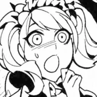 😱 Anime, Manga, Sorpreso/a, Espressione, Femmina telegram sticker