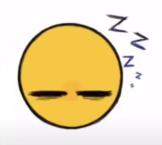 🟡 ง่วง, นอนหลับ, อิโมจิ, zzz telegram sticker