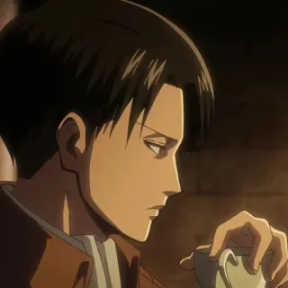 ✨ Levi Ackerman Attack on Titan Levi, Attack on Titan, Anime, Karakter, Tentara, Kopi telegram sticker