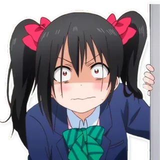 😵 Nico Yazawa Love Live! Anime, Gadis, Love Live, Nico Yazawa, Kartun, Marah telegram sticker