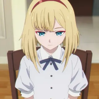 🥀 anime, ragazza, personaggio, bionda, occhi azzurri telegram sticker