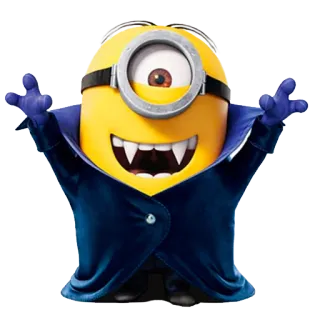 😋 Minion Despicable Me cartoon, vampire, halloween, monster, minion telegram sticker