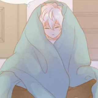 🌧 chico, manta, lindo, dormilón, anime telegram sticker