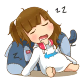 😴 ZZ sommeil, mignon, animé, kawaii, repos, dessin animé telegram sticker