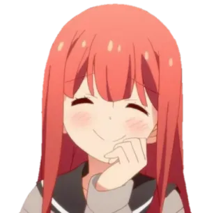 😊 anime, cartoon, girl, smile, cute, red hair telegram sticker