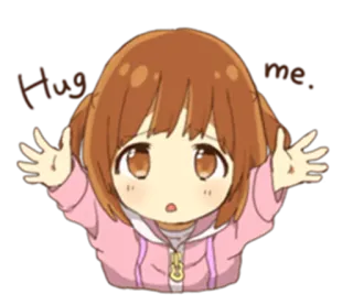 🤗 Hug me. Anime, Niedlich, Umarmung, Mädchen, Kawaii telegram sticker