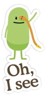 😆 Oh, I see sticker, cartoon, funny, dumb ways to die telegram sticker