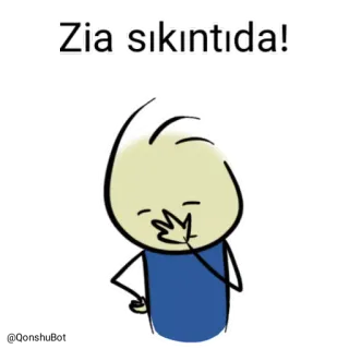 🤦‍♂️ Zia sıkıntıda! cartoon, stick figure, worried, Turkish, anxious telegram sticker