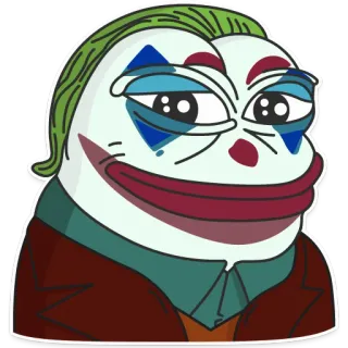 🤡 Pepe the Frog pepe, frog, joker, clown, meme telegram sticker