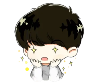 😳 Q版, 可爱, 闪亮, 同人, 男孩, 卡哇伊 telegram sticker