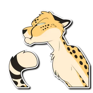 😠 치타, 동물, 털, 만화 telegram sticker