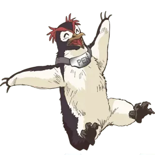 🔷 PEN pinguino, anime, uccello, felice telegram sticker