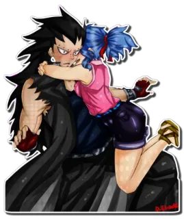 ❤ Gajeel Redfox Fairy Tail Anime, Mangá, Fairy Tail, Gajeel Redfox, Levy McGarden telegram sticker