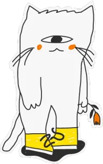 😔 kat, bloem, fantasievol, illustratie, cartoon, schattig, sticker telegram sticker