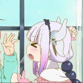 🍥 Kanna Kamui Miss Kobayashi's Dragon Maid Anime, Drache, Kawaii, Süß, Lustig, Kanna, Kanna Kamui telegram sticker
