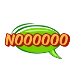 🙅‍♂️ NOOOOOOO nee, tekstballon, cartoon, uitroep, protest telegram sticker