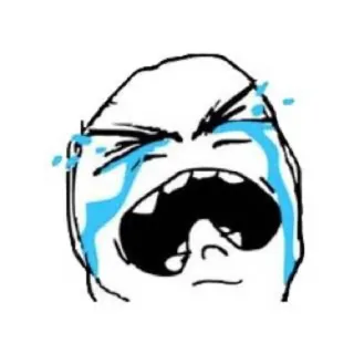 😢 crying, meme, sad, face, emotional, internet telegram sticker