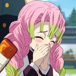💖 Mitsuri Kanroji Demon Slayer Anime, Demon Slayer, Mitsuri Kanroji, Kawaii, Mignon, Manga telegram sticker
