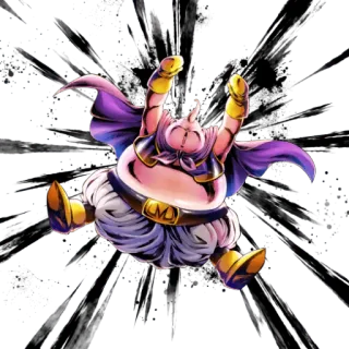 🐷 Majin Buu Dragon Ball Z majin buu, dragon ball z, anime, cartoon, pinke figur, kämpfen, superkraft telegram sticker