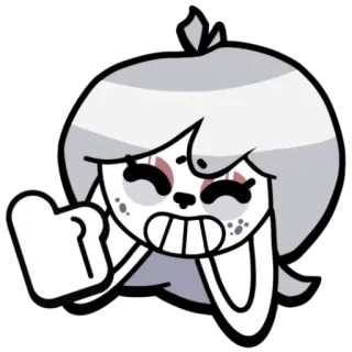 👍 卡通, 手势, 动漫, 中指, 冒犯 telegram sticker