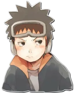 😒 Obito Uchiha Naruto anime, manga, character, ninja, obito, uchiha, naruto telegram sticker