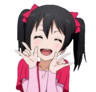 😊 Nico Yazawa Love Live! อนิเมะ, น่ารัก, ไอดอล, ผู้หญิง, การ์ตูน telegram sticker