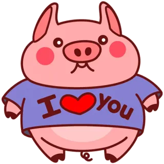❤️ I❤️You babi, binatang, kartun, cinta, hati, imut telegram sticker