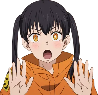 😳 Maki Oze Fire Force アニメ, 炎炎ノ消防隊, 茉希尾瀬, キャラクター, 漫画 telegram sticker
