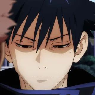♠️ Megumi Fushiguro Jujutsu Kaisen Anime, Manga, müde, ernst, Junge telegram sticker