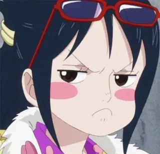 🤍 Kiku One Piece Anime, One Piece, Kiku, Wütend, Mädchen, Charakter telegram sticker