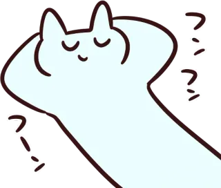 😌 フーン gatto, carino, rilassante, felice, animale telegram sticker