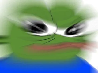 😡 Pepe the Frog Pepe la Rana, Meme, Meme de Internet, Rana, Enojado, Ira, Expresión, Caricatura telegram sticker