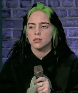 💚 Billie Eilish Billie Eilish, cantante, celebrità, musicista, popstar telegram sticker