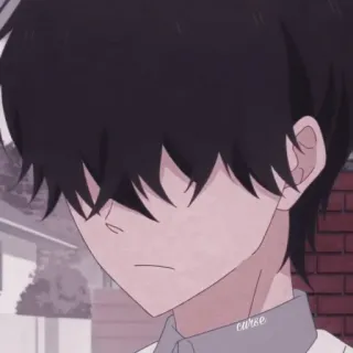 🎆 curse Anime, Desenho animado, Triste, Emo, Personagem, Mangá telegram sticker