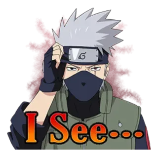 🙂 Kakashi Naruto I See... Аниме, Манга, Какаши, Наруто telegram sticker