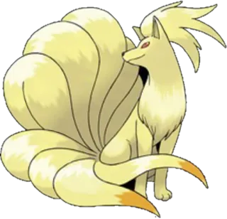 🔵 Ninetales Pokémon Goupix, Pokémon, Renard, Jeu vidéo, Anime, Type feu telegram sticker