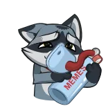 🤣 MEMES raton laveur, mème, internet, drôle, mignon, animal telegram sticker