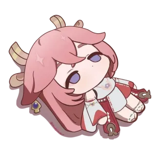 😮‍💨 Yae Miko Genshin Impact Anime, Yae Miko, Genshin Impact, Videojuego, Lindo, Chibi telegram sticker