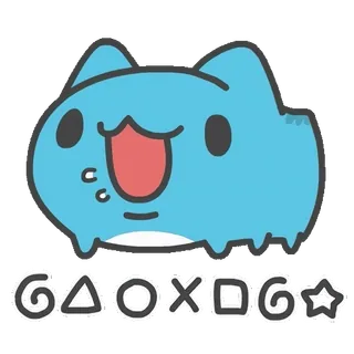 🤯 Katze, blau, süß, Tier, Cartoon, Sticker, kawaii, Figur whatsapp sticker