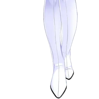 👙 legs, boots, white, fashion, anime whatsapp sticker