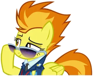 😒 Spitfire My Little Pony pony, cartoon, sunglasses, equine, Spitfire, My Little Pony whatsapp sticker