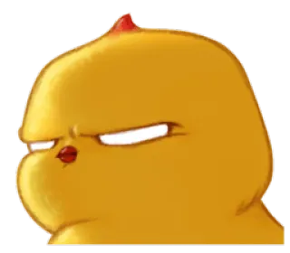 😠 Huhn, wütend, Emoji, Cartoon, Tier, Küken, Meme telegram sticker