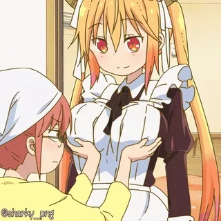 🤗 Tohru and Kobayashi Miss Kobayashi's Dragon Maid shorly_prj telegram sticker