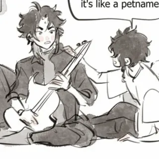☁️ it's like a petname Anime, Postacie, Rozmowa, Pieszczotliwe imię, Ilustracja telegram sticker