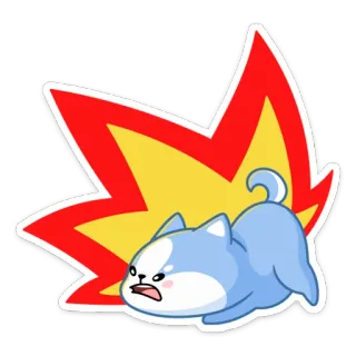 🤬 собака, животное, милый, взрыв, мультфильм, смешной, стикер telegram sticker