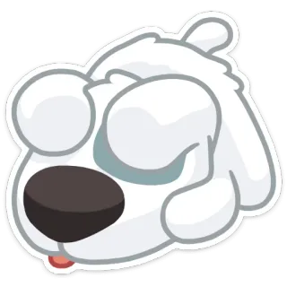 🙈 perro, animal, dormilón, lindo, pegatina telegram sticker