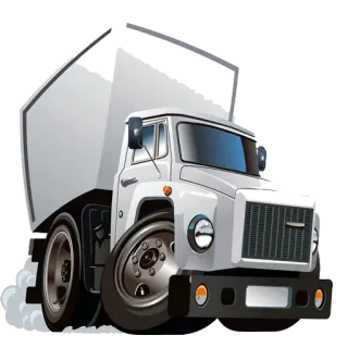 😘 грузовик, транспорт, перевозки, доставка, автомобиль, иллюстрация telegram sticker
