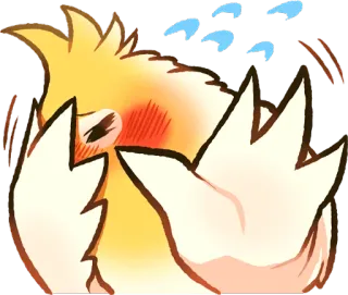 😳 ショック, かわいい, 可愛い, 恥ずかしい, アニメ, ちび telegram sticker