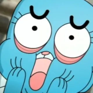 😱 Gumball Watterson The Amazing World of Gumball Cartoon, animiert, lustig, Katze, blau whatsapp sticker