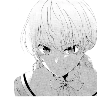 😤 Anime, Manga, Chica, Uniforme escolar, Retrato telegram sticker